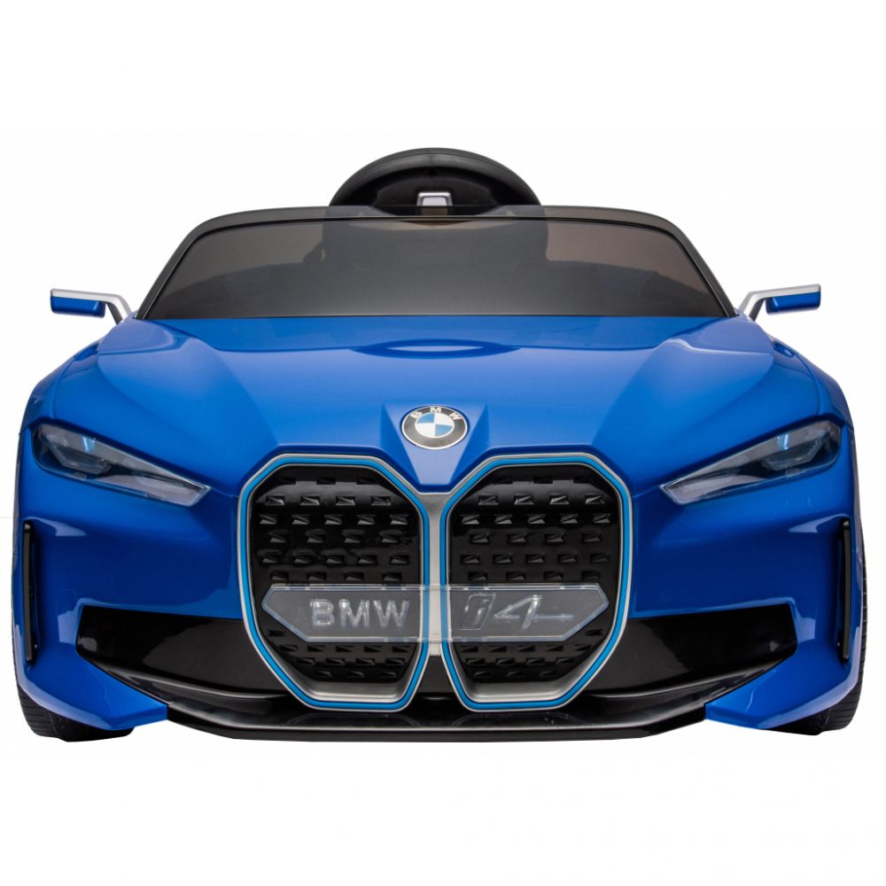 Mașinuță Electrică BMW i4 Blue 12V, Scaun Piele - imagine 5