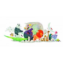 Puzzle Djeco Parada Animalelor 36 piese - imagine 2
