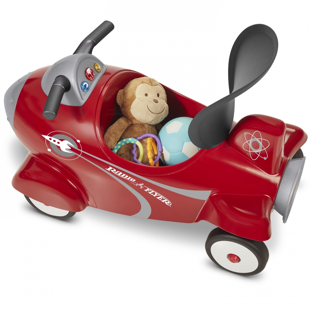 Ride-On Radio Flyer Retro Rocket, depozitare sub scaun - imagine 2