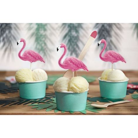 Decoratiuni Flamingo Party Deco 6buc - imagine 3