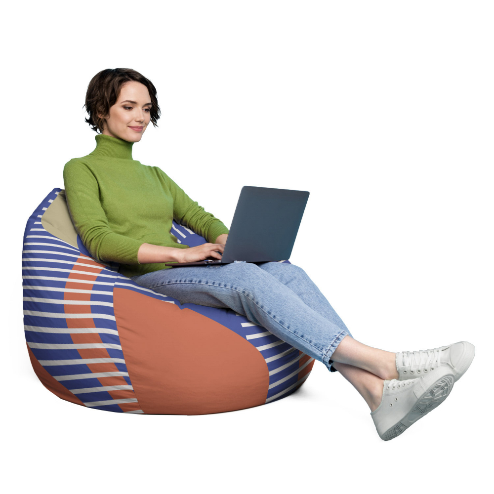 Fotoliu Puf Bean Bag XL Updeco, Vision Blue - imagine 3