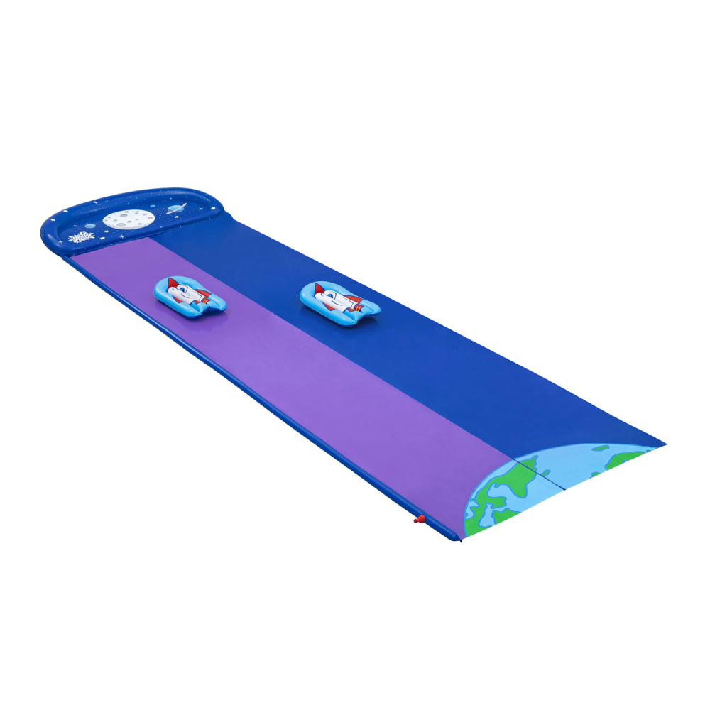 Tobogan Apa Bestway 2 Piste, 488 cm, Fun Aqua - imagine 5