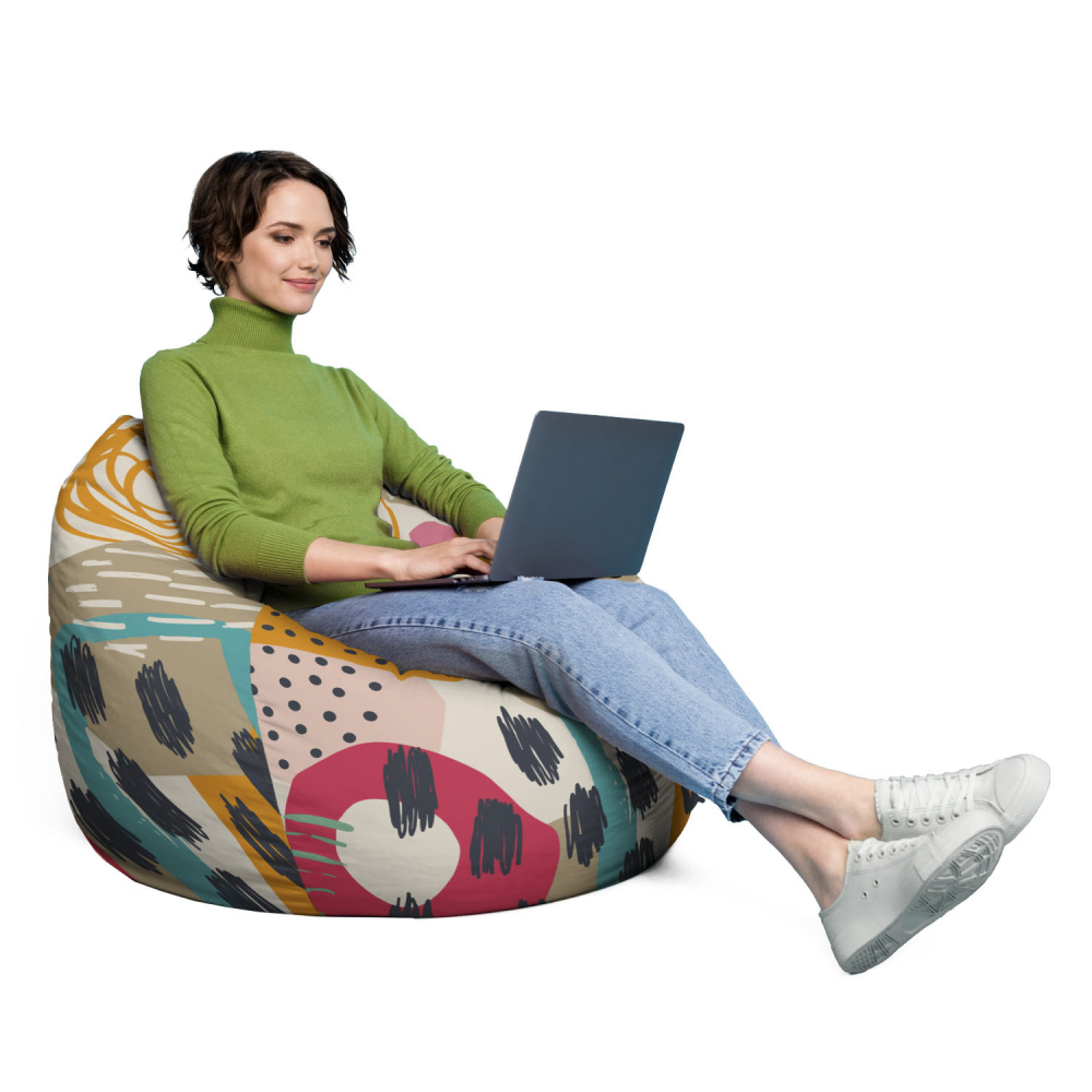 Husă Puf Bean Bag Para XL Abstract Passionfruit - imagine 4