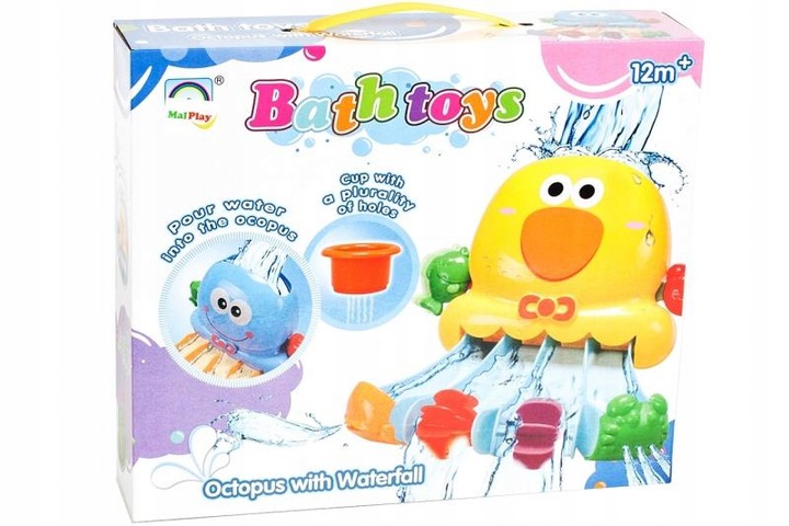 Jucarie Baie Caracatita Malplay 4 Pahare Colorate - imagine 10