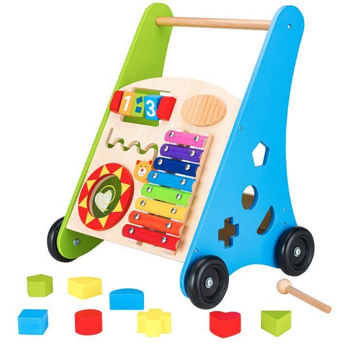Antemergător Educational Ecotoys cu Tămbal și Blocuri - imagine 5