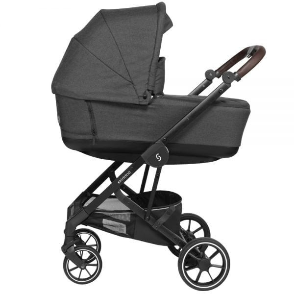 Carucior 2 in 1 Skiddou Moss Onyx, Negru, Compact - imagine 7