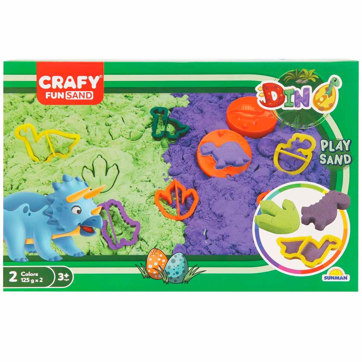 Nisip de modelat Crafy Lumea Dinozaurilor
