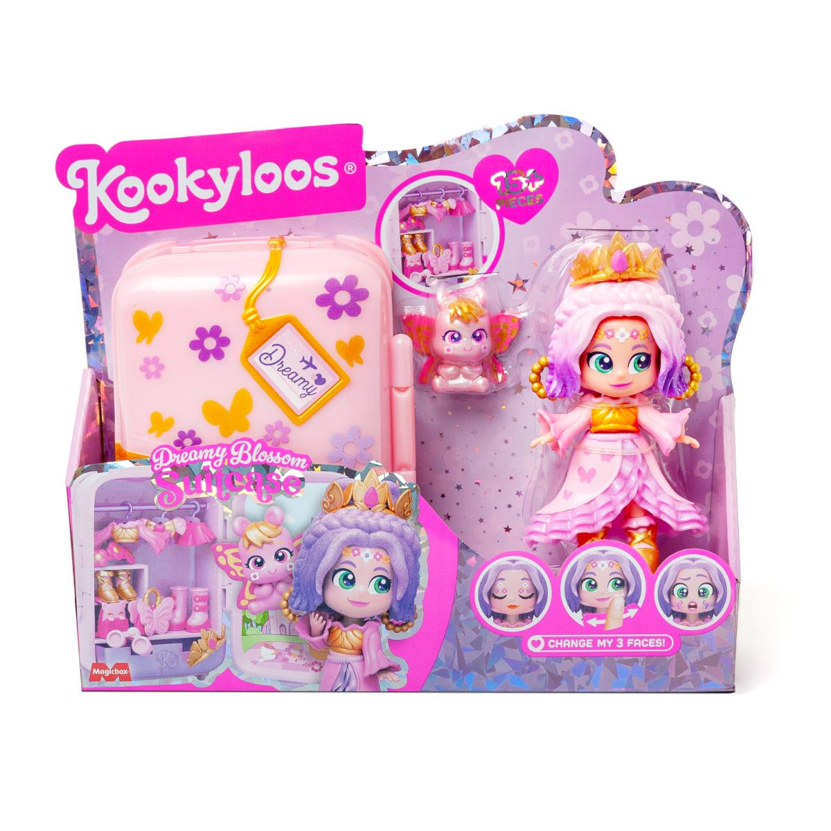 Set Kookyloos Suitcase Dreamy Blossom - Papusa & Accesorii