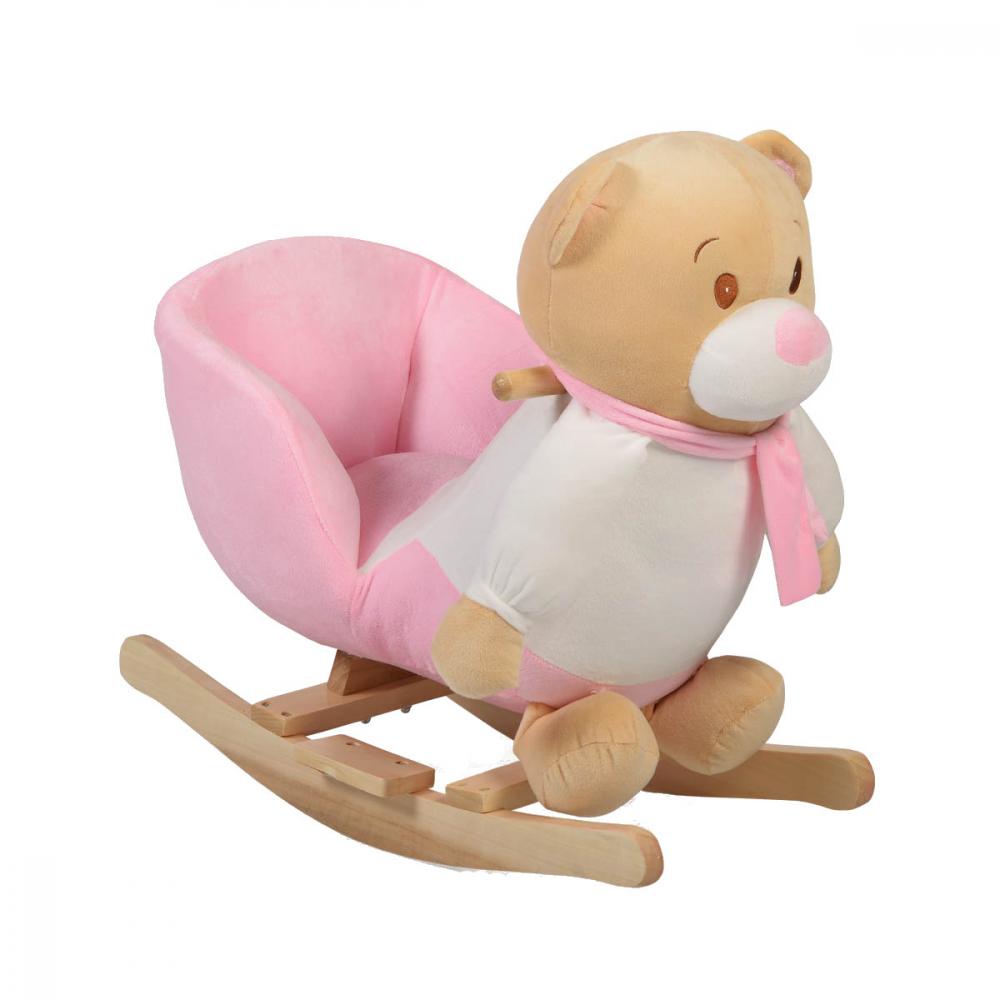 Balansoar Moni Bear Pink cu sunete - imagine 3