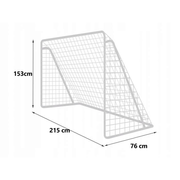 Poartă Fotbal Neo-Sport, Otel, 215x153 cm - imagine 3