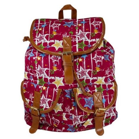 Rucsac Urban Stars LaRue Roz Inchis cu Imprimeu