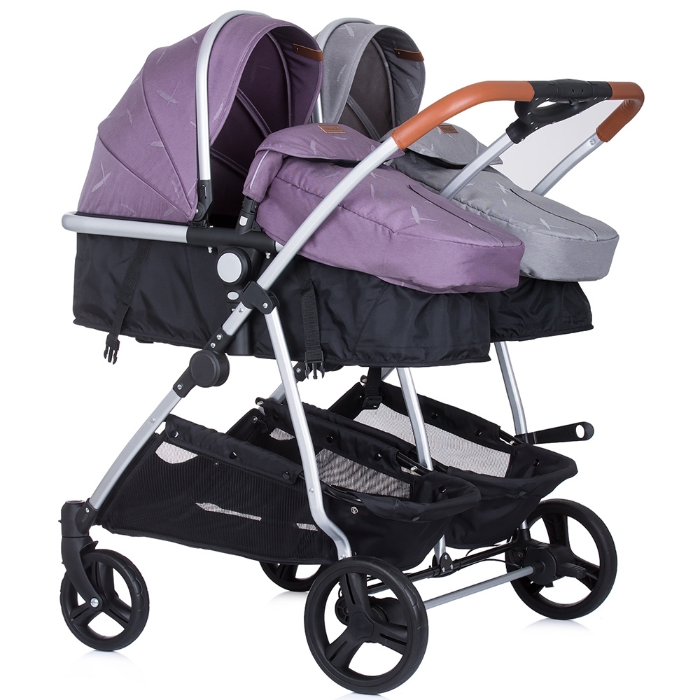 Carucior Gemeni Chipolino Duo Smart 2 in 1, Aluminiu