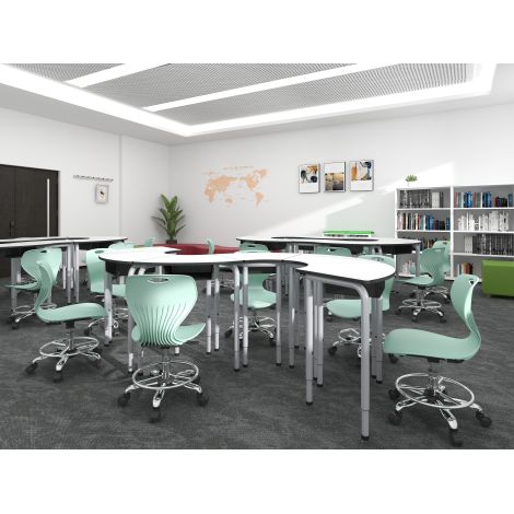 Scaun Ergonomic Ookee cu Suport Picioare - imagine 3
