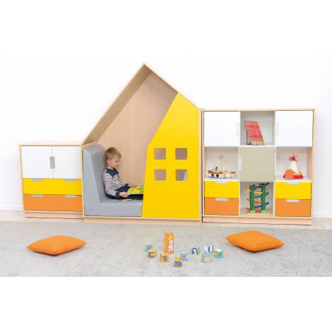 Dulap Casuta Quadro Artar-Galben | Moje Bambino - imagine 3