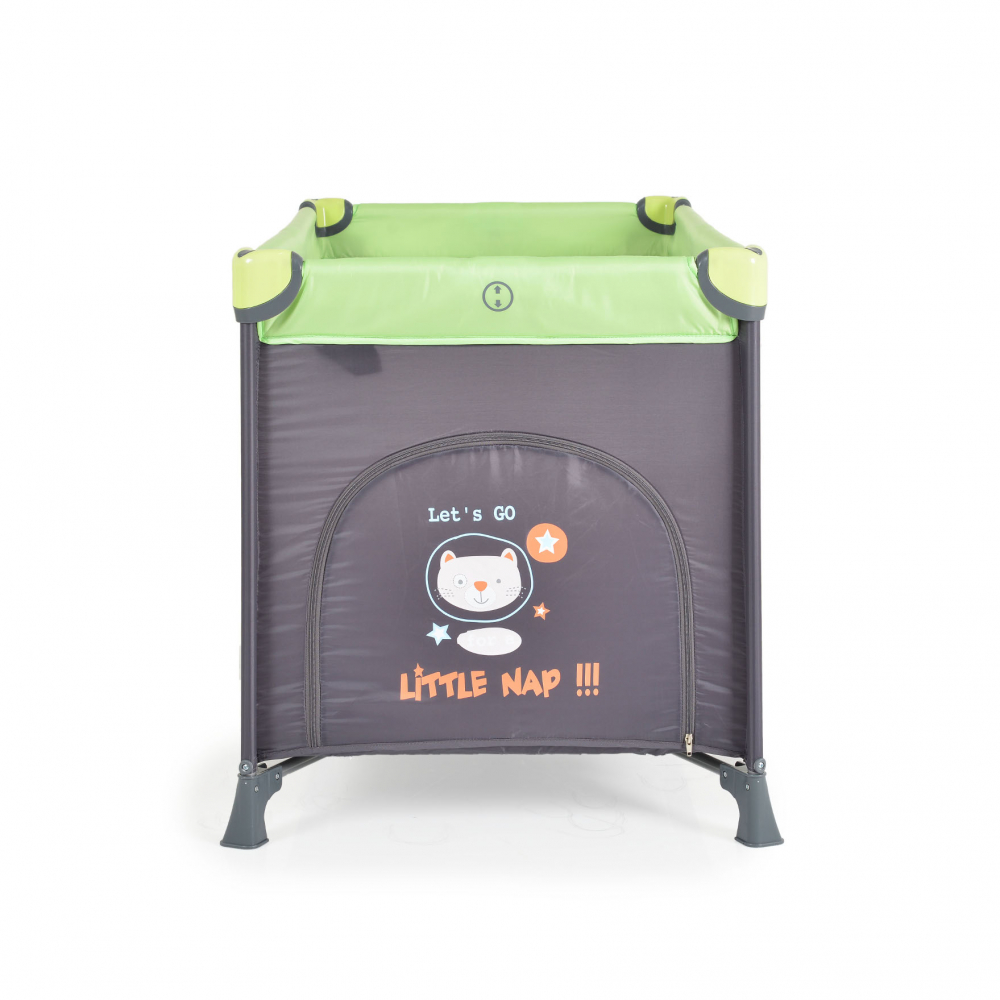 Patut pliabil Moni Tommy 2 nivele, Verde - imagine 6