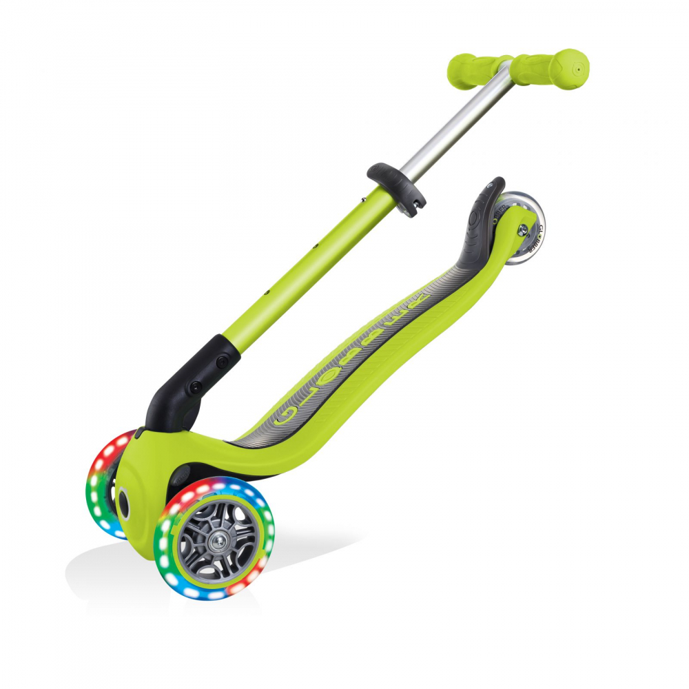 Trotineta Globber Junior Verde 3 Roti LED Pliabila - imagine 4
