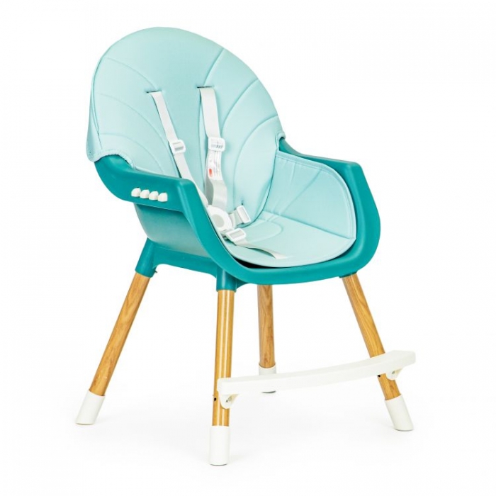 Scaun de masă 2în1 Ecotoys HA-004 Albastru Reglabil - imagine 3