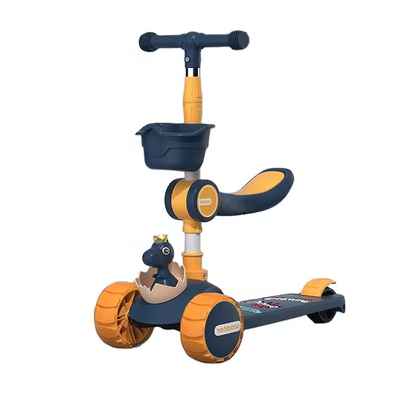 Trotineta Nichiduta Blue Dino cu 3 roti LED - imagine 8