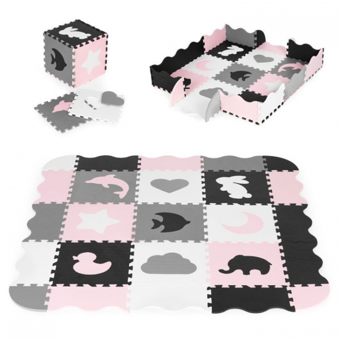 Salteluta puzzle Ecotoys cu pereti, 25 elem