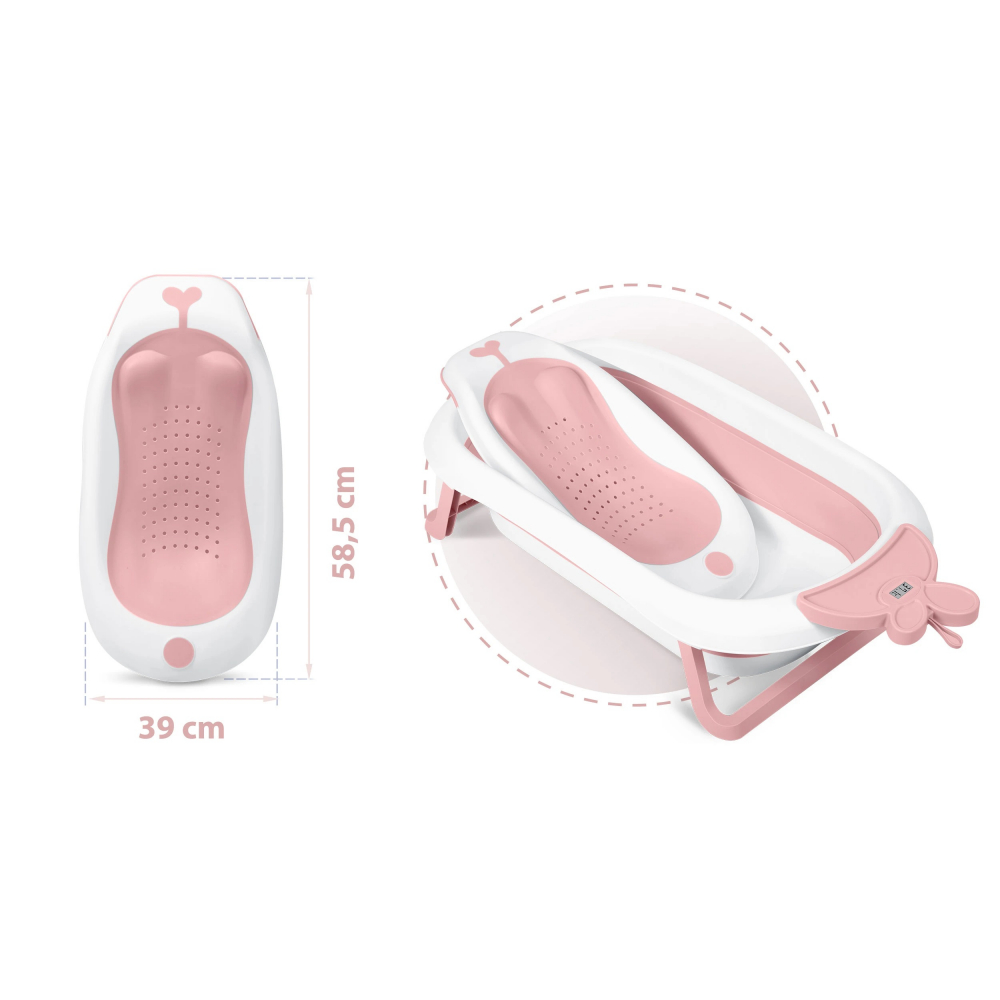 Cădiță Pliabilă Ricokids Butterfly Pink cu Termometru - imagine 6
