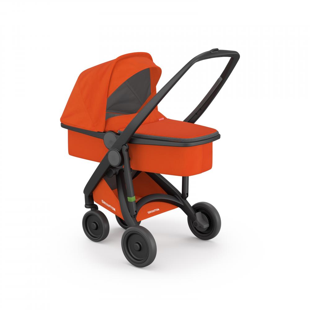 Greentom 2 in 1 Upto Black Orange - Carucior 100% Ecologic - imagine 2