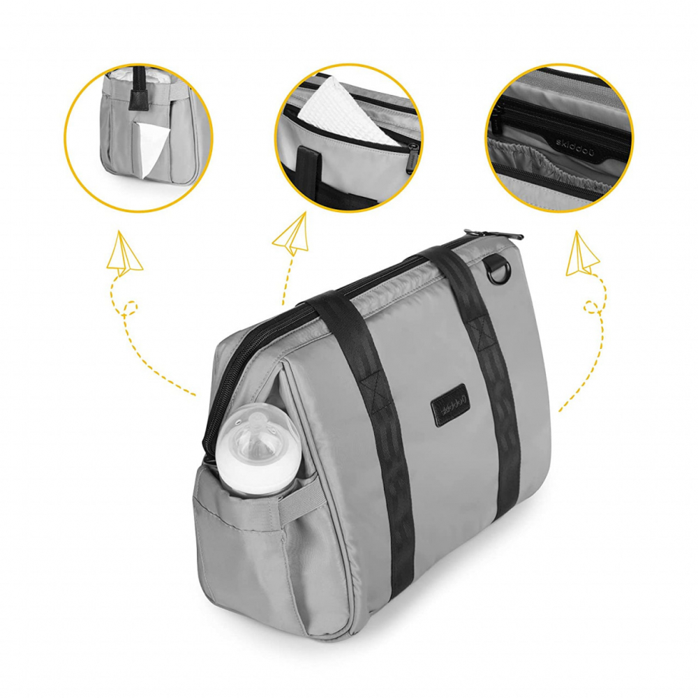 Geanta Multifunctionala Skiddou Inger Gri - imagine 3