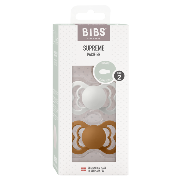 Suzete Bibs Supreme Silicon, Set 2, Haze Caramel