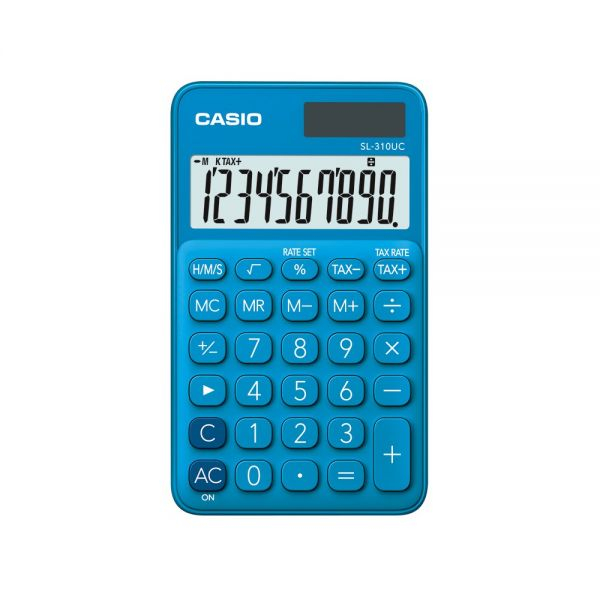 Calculator Portabil Casio SL-310UC, Albastru, 10 Cifre