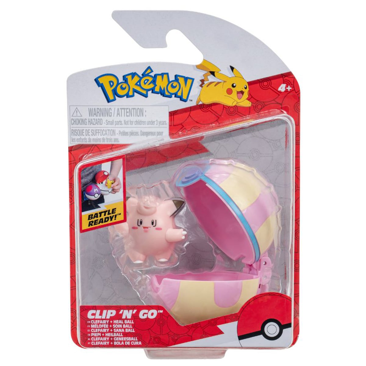 Figurina Pokemon Clefairy & Heal Ball Clip N Go
