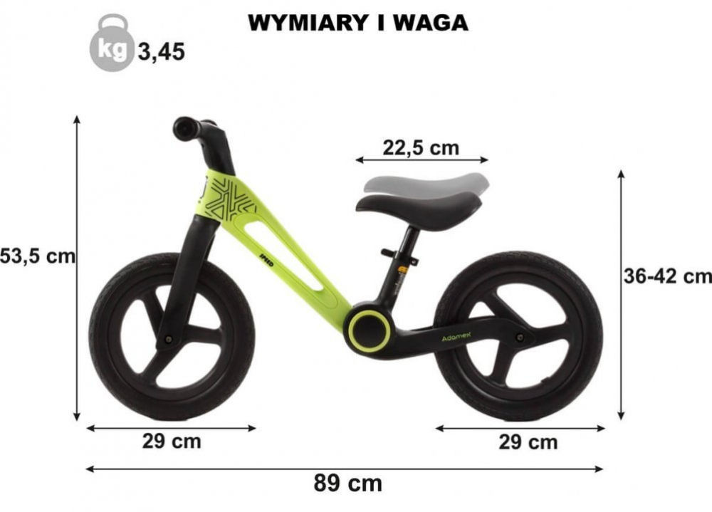 Bicicletă Echilibru Adamex M8 Pliabilă