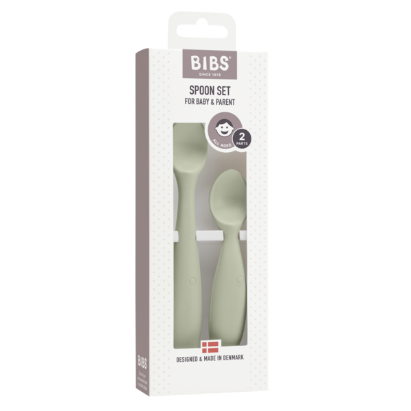 Set 2 lingurițe Bibs Sage - Alimentație sigură