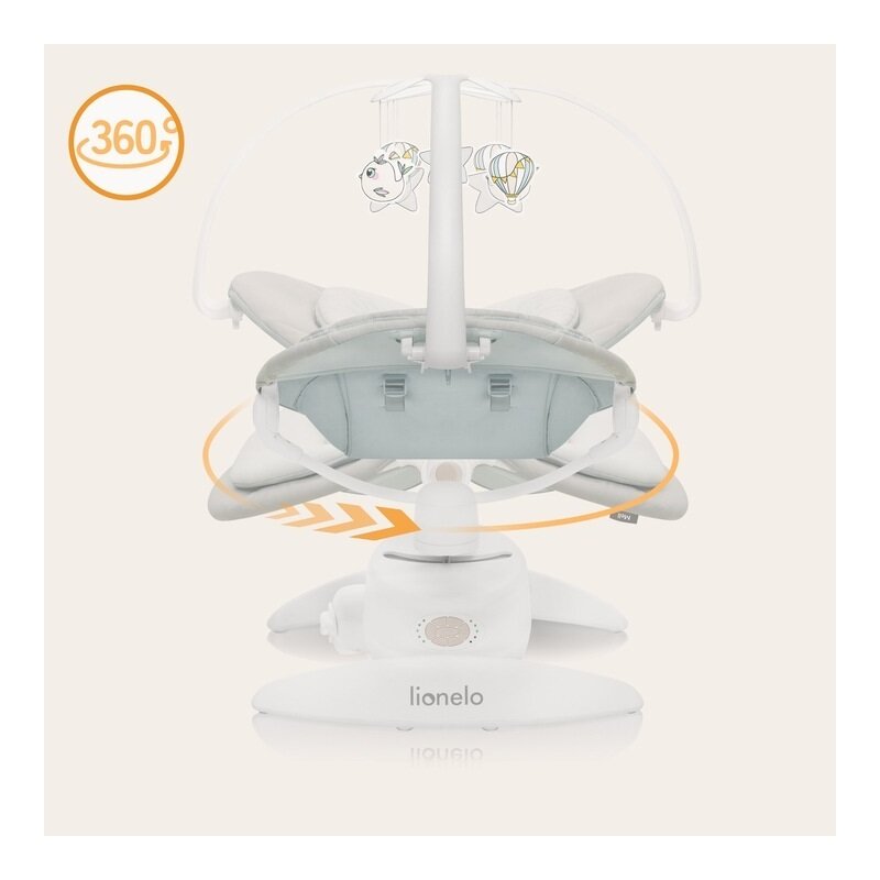 Balansoar Electric 2 în 1 Lionelo Mell Bej - imagine 8