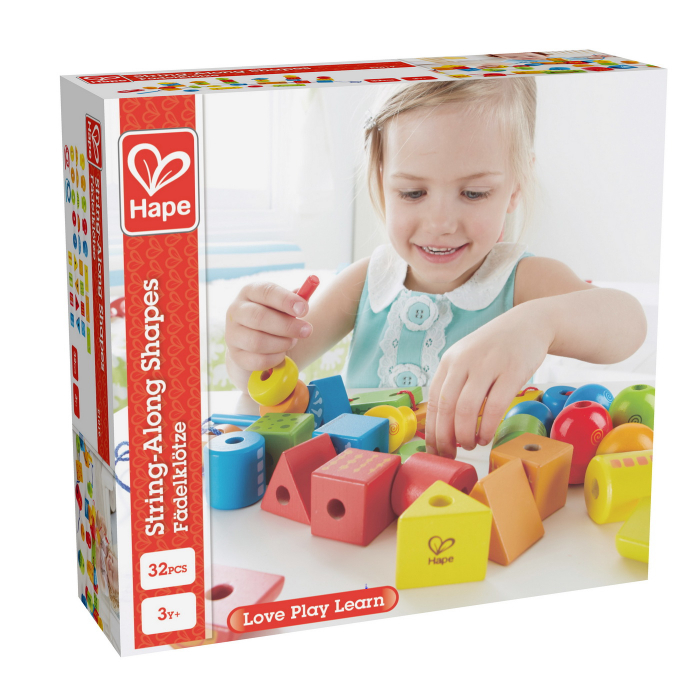 Șirag Cuburi Hape | Jucarie Educativă Lemn