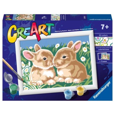 Ravensburger CreArt: Pictură Iepurași pentru Copii