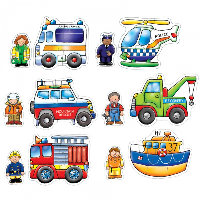 Puzzle Educativ Orchard Toys Echipa de Salvare