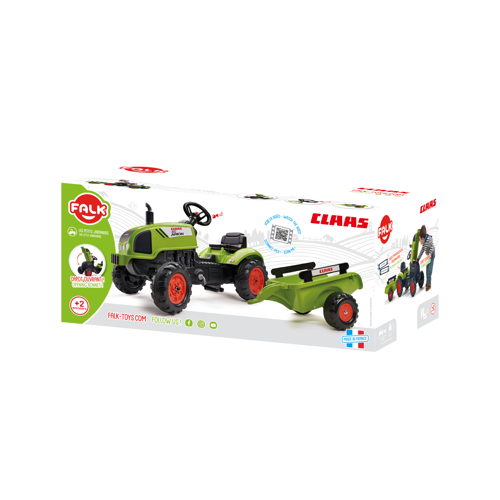 Tractor Falk cu Pedale și Remorcă pentru Copii