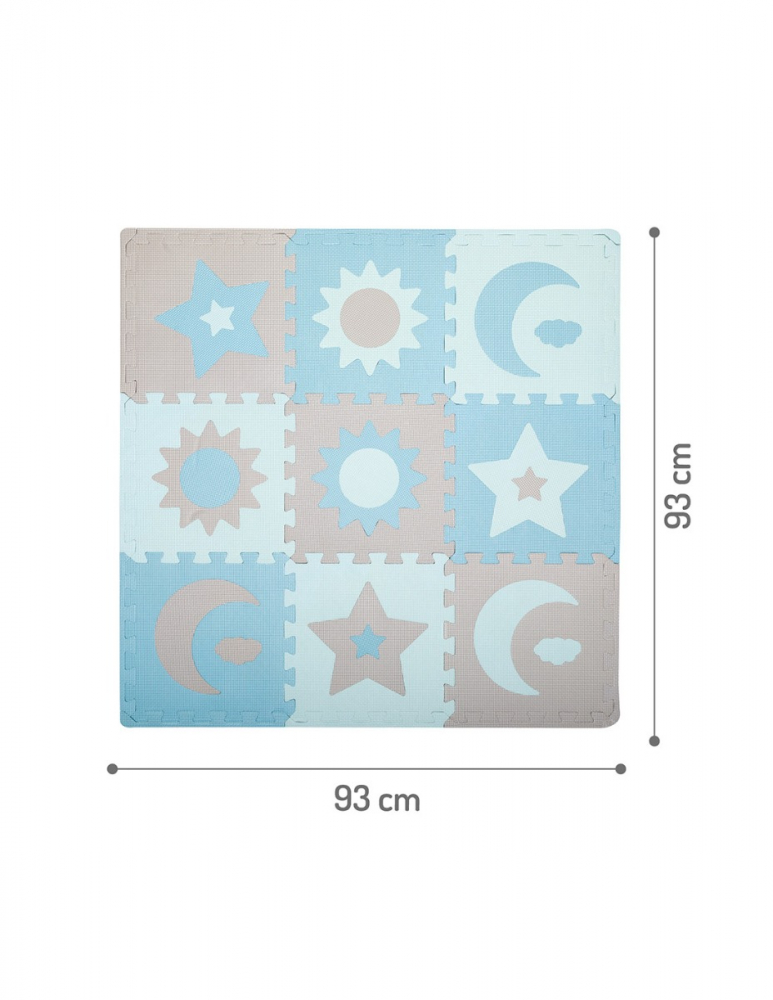 Covoraș joacă puzzle MoMi Nebe 93x93 cm, Albastru - imagine 5