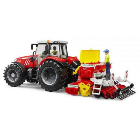 Bruder Grapă cu Semanatoare Pottinger - Jucărie Agricultură - imagine 2