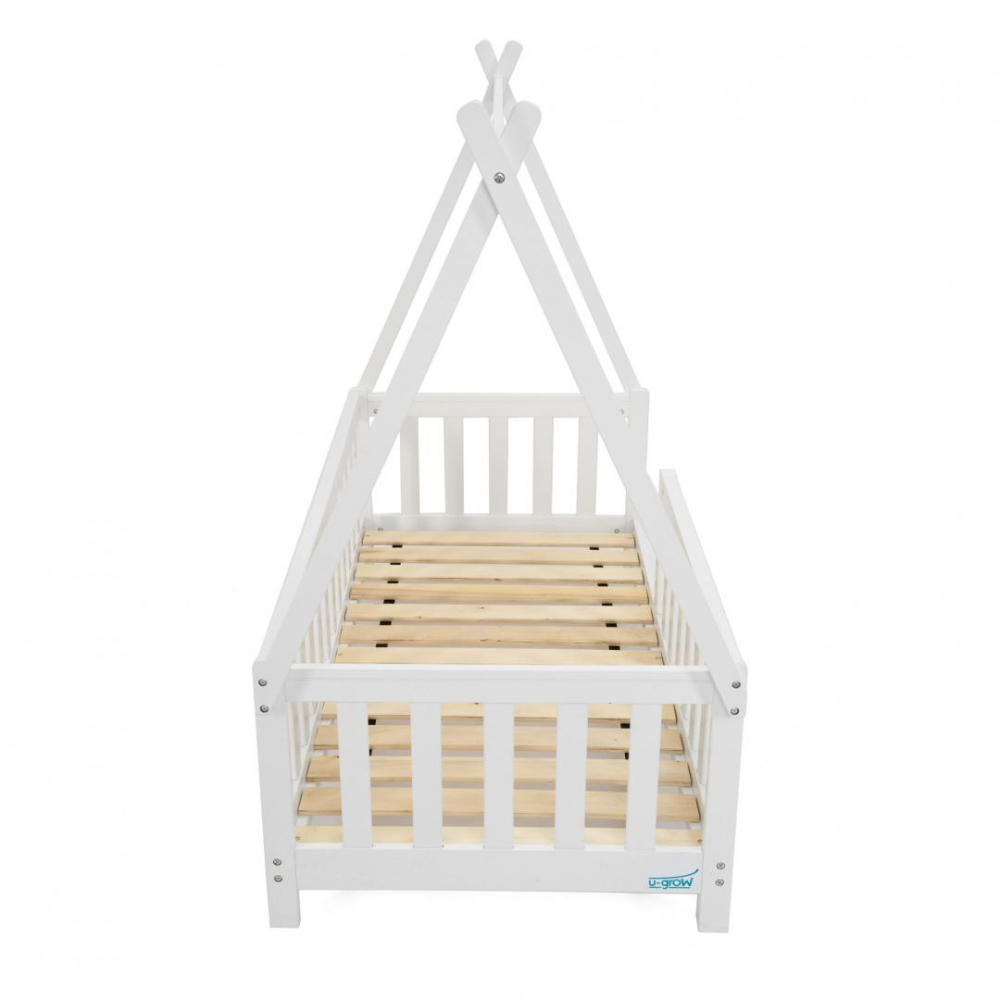 Pat Casuta U-Grow Alb 147.5x75 cm pentru Copii - imagine 4