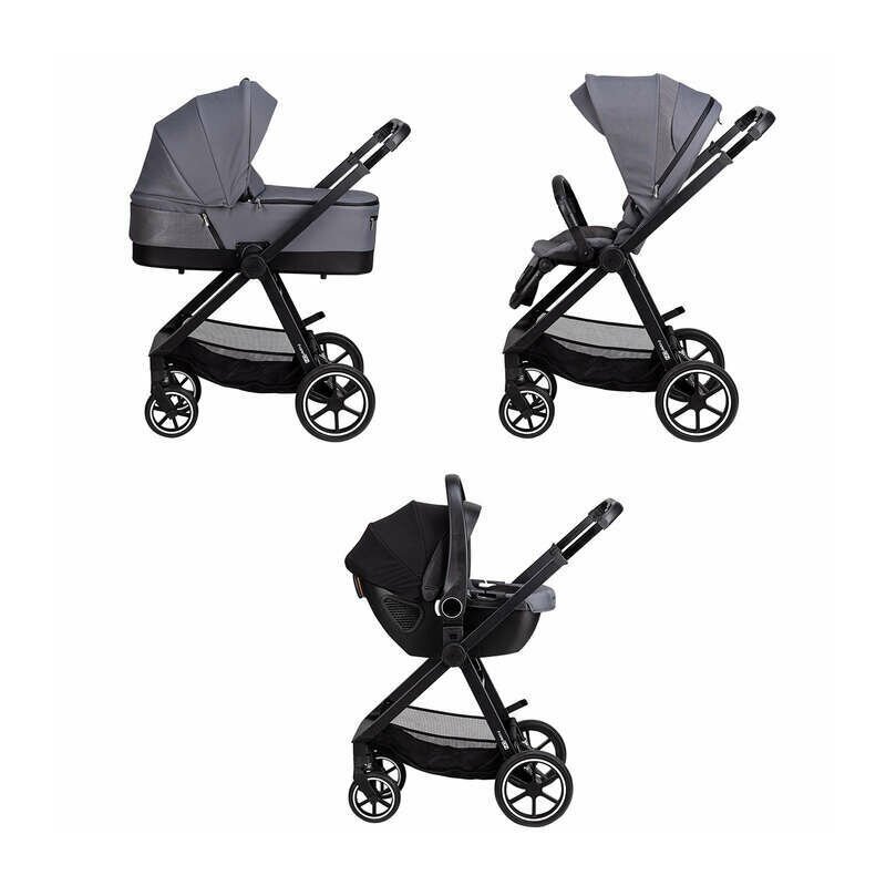 Carucior 3in1 FreeON Opty Grey - Siguranta si Confort