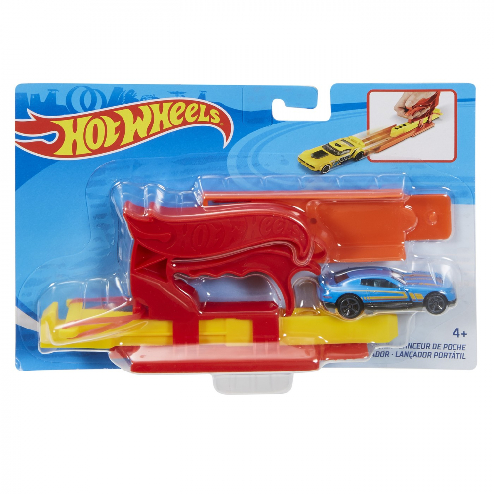 Hot Wheels Lansator Portabil Roșu + Mașinuță