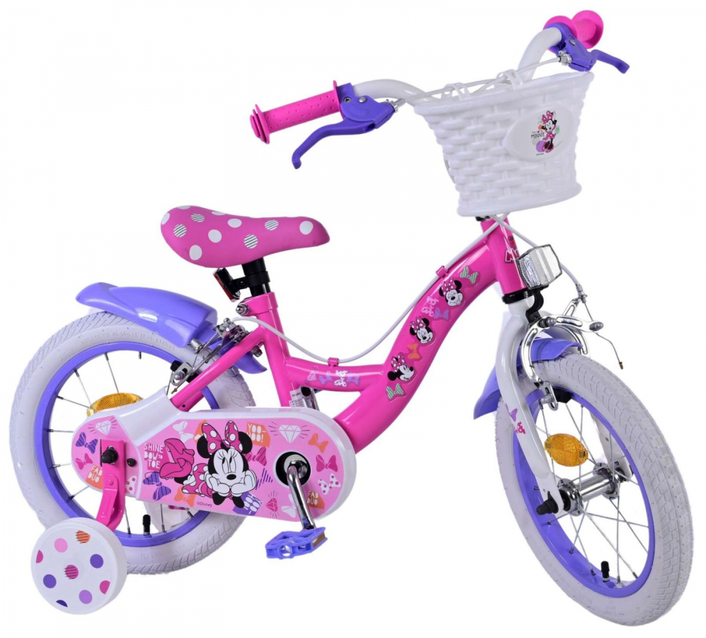 Bicicleta EL Minnie Mouse 14" | Scaun și Ghidon Reglabil - imagine 10