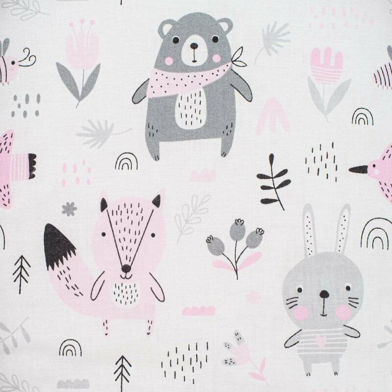 Set 3 piese New Baby Luxury Baby Nest Minky Bears Pink - imagine 5