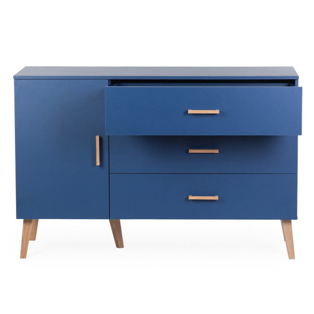 Comoda Childhome Bold Blue cu Masa de Infasat - imagine 3