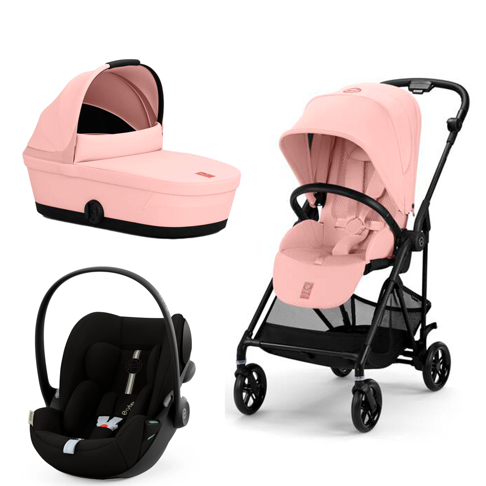 Carucior Cybex Melio Carbon 3 in 1 Candy Pink