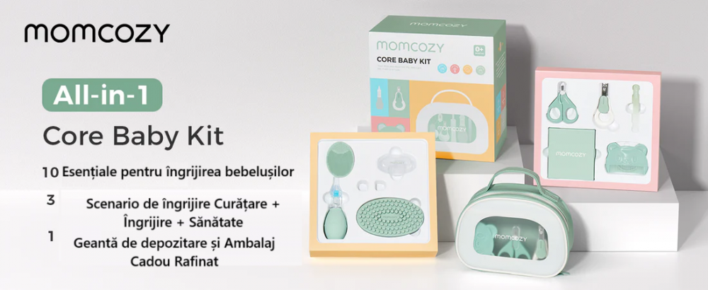 Set Baby 14 piese Momcozy Nor Pufos | Ingrijire completa - imagine 4