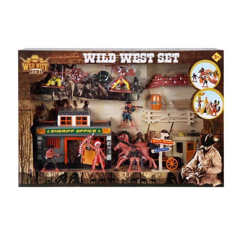 Set Figurine Wild West Hero: Cowboy și Indieni
