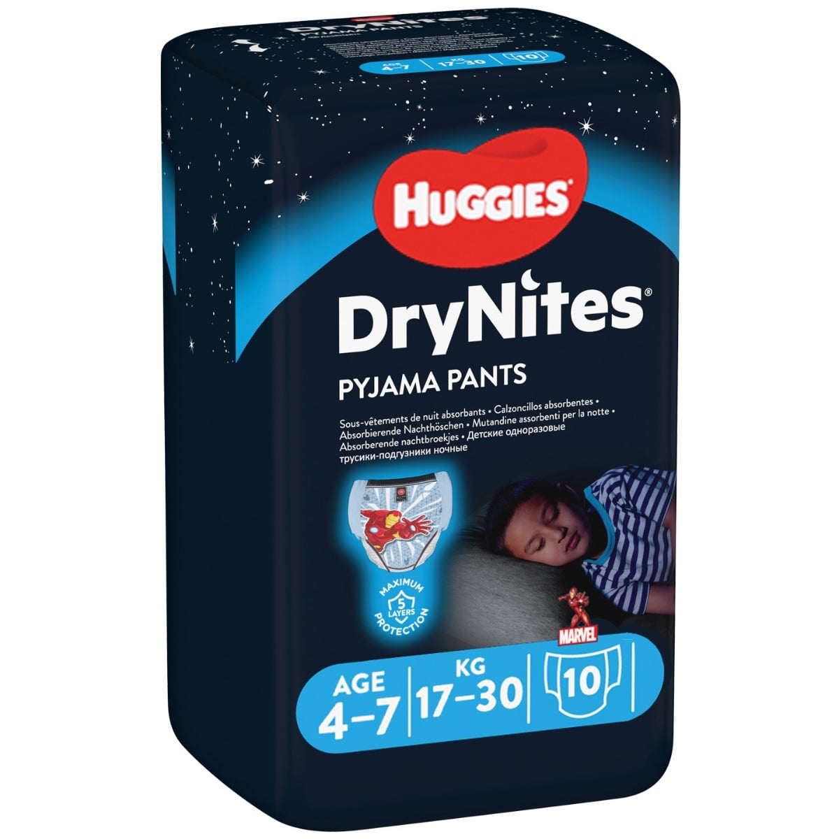 Huggies DryNites Boy 4-7 ani | Protecție Nocturnă