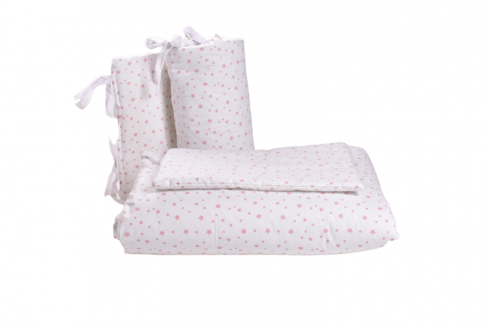 Lenjerie Patut Stelute Roz 6 Piese | Confort Family