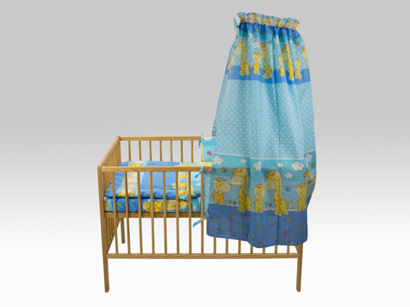 Lenjerie MyKids Happy Giraffe 5 piese, Albastru - imagine 3